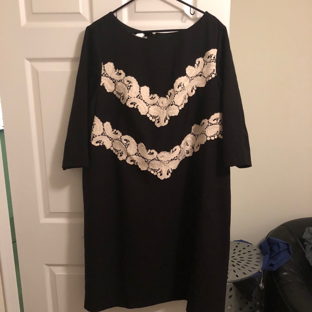 Black dress with lace detail